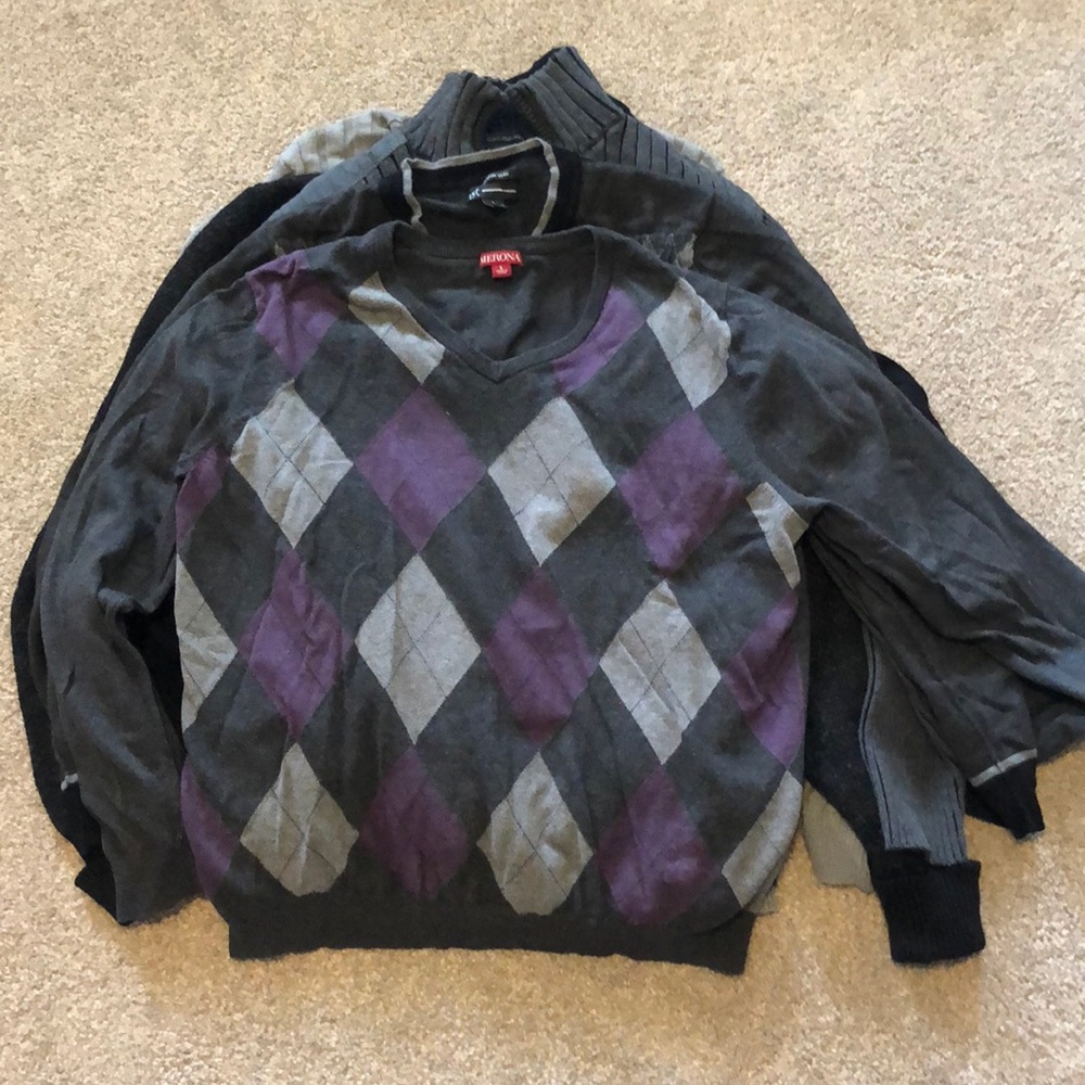 6 sweaters! Calvin Klein and more! Men’s sweaters